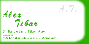 alex tibor business card